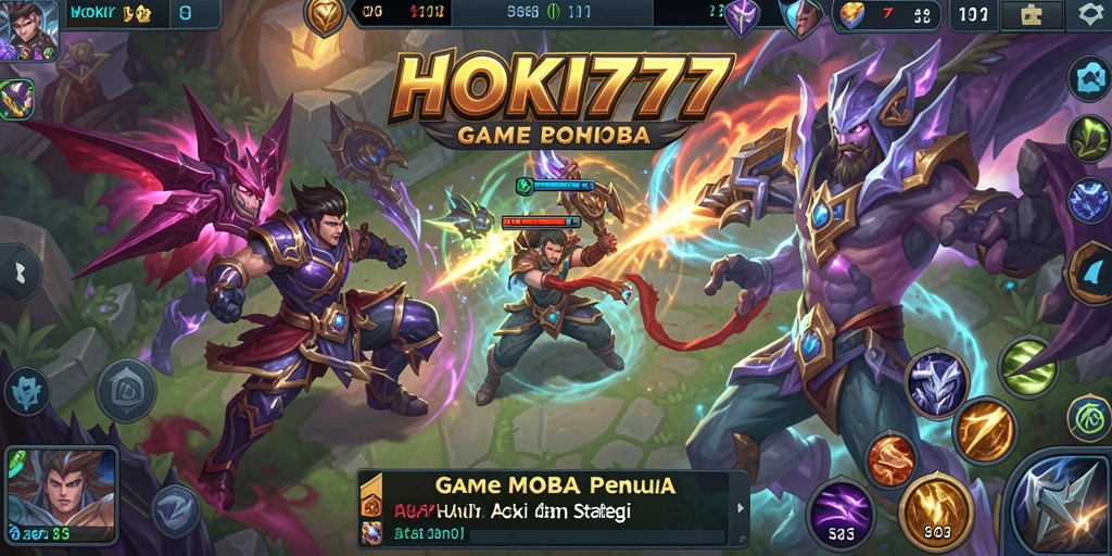 Gameplay seru HOKI777 dalam pertarungan MOBA.