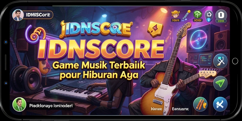 Tampilan gameplay <strong>IDNSCORE</strong> yang seru dengan koleksi lagu menarik.