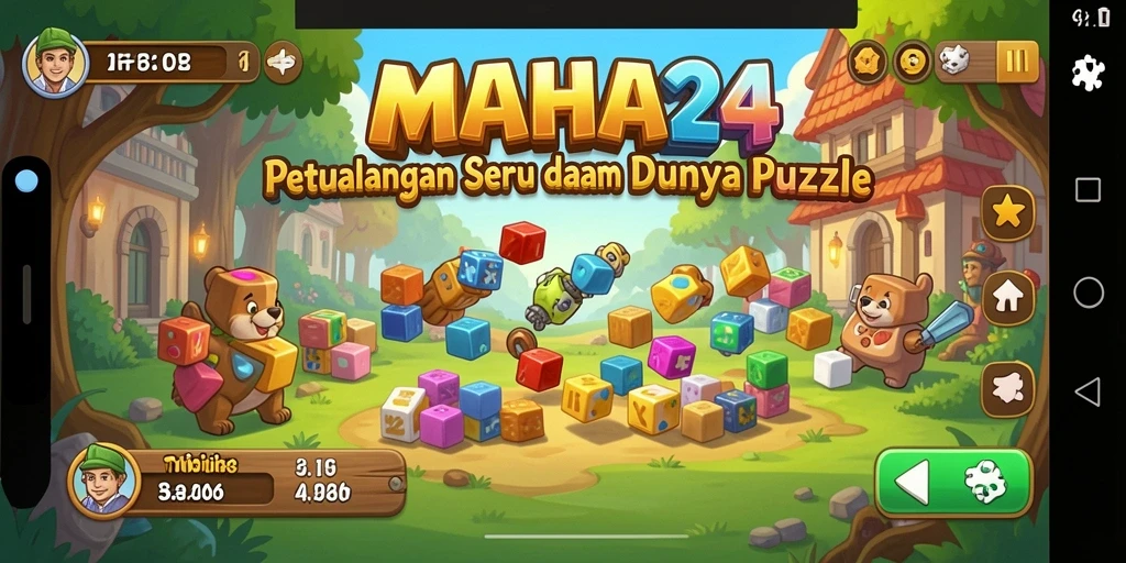 Tampilan gameplay MAHA24 yang seru dan penuh tantangan.