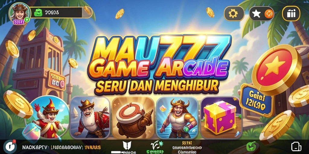 Tampilan gameplay seru dari MAU777 saat bermain Arcade.