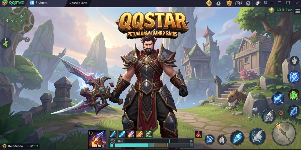 Tampilan gameplay QQSTAR yang mengesankan dalam dunia ARPG.