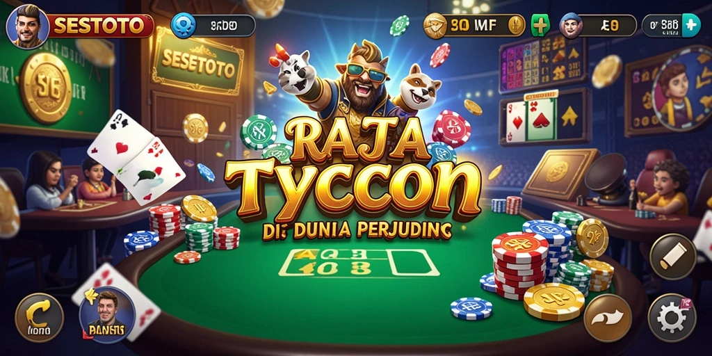 Screenshot menunjukkan gameplay seru SESETOTO dengan berbagai aktivitas kasino.