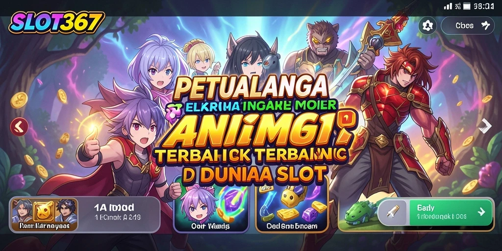 Screenshot SLOT367 menampilkan gameplay seru dengan karakter anime.