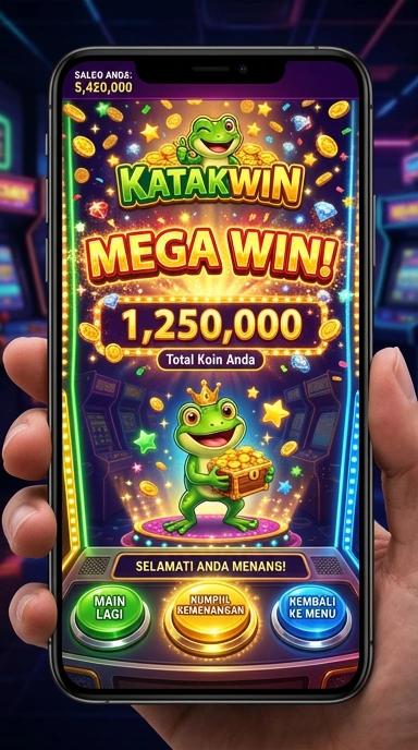 Tampilan beranda aplikasi Katakwin yang menarik.